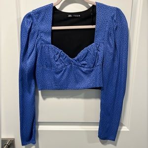 Zara cropped long sleeve shirt, never been worn.